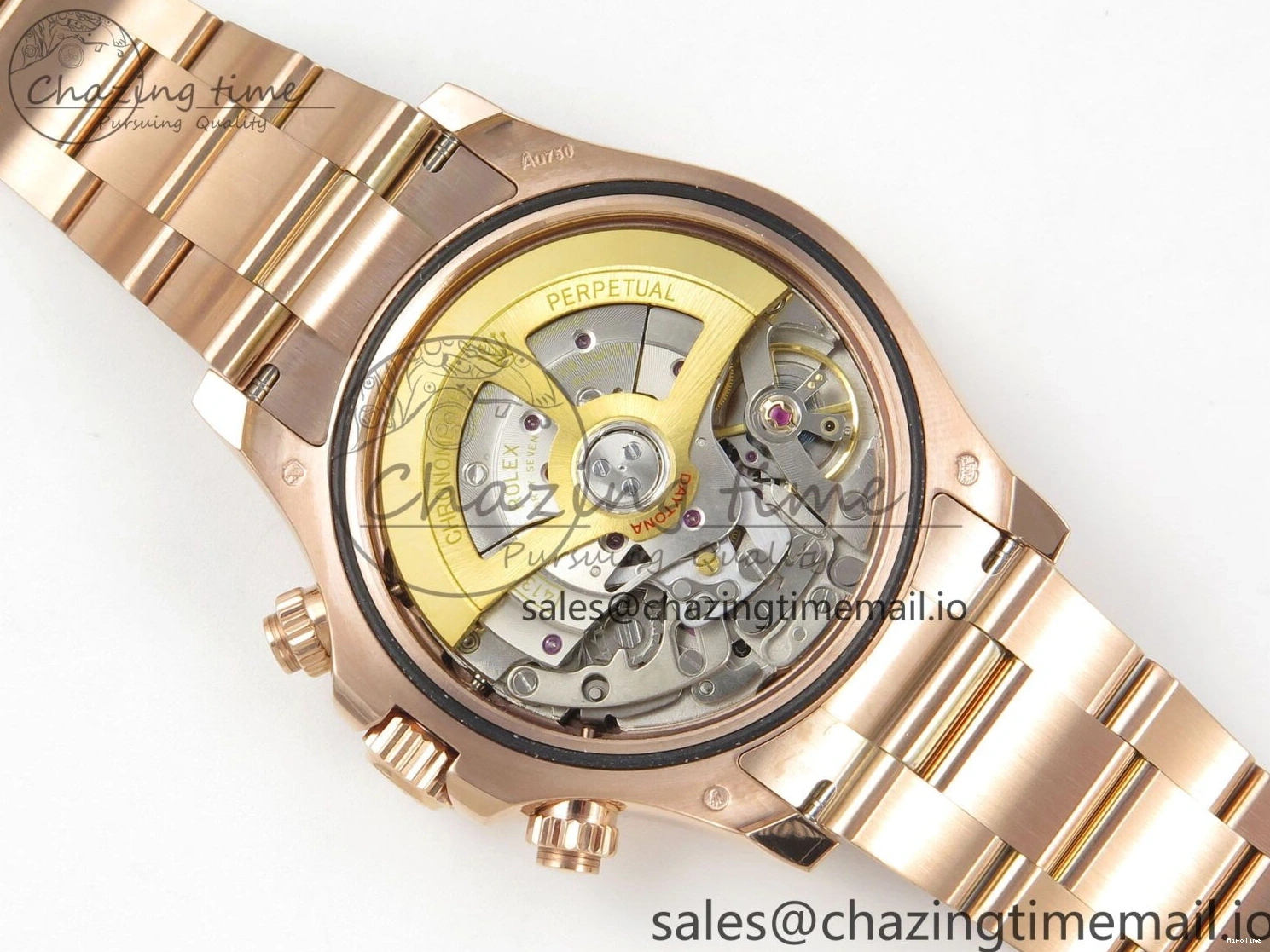 MiroTime 0130 WeatherProof Daytona 126505 RG Clean 1:1 Best Edition RG Champagne Stick Dial on RG Bracelet Super Clone DD 248